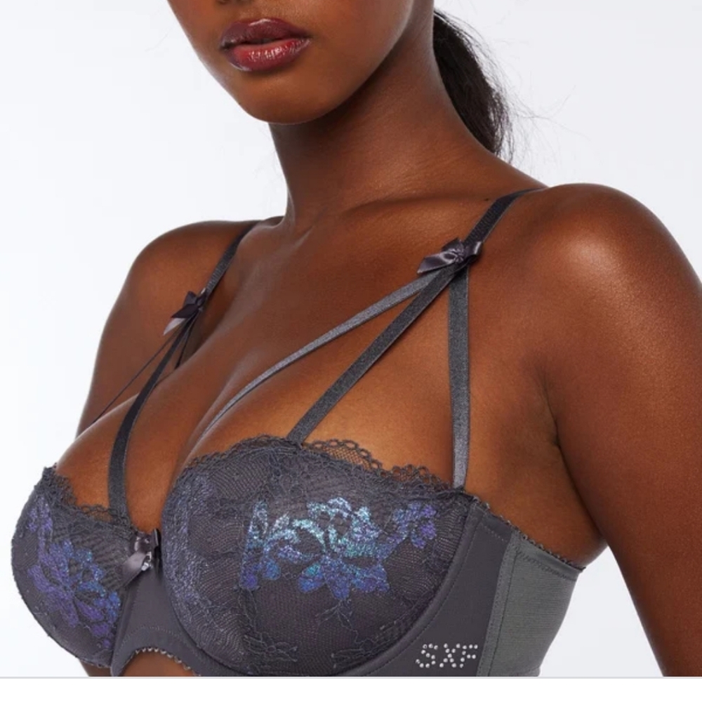 Living in the Clouds Iridescent Lace Caged Demi